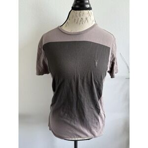 AllSaints - Inox Grey Gradient T Shirt - Size XS
